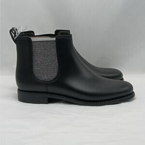 Ferrera Couture By Henry Ferrera Marsala Bling Chelsea Rain Boots Women 7 Black